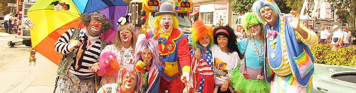 clowning for kids at parade