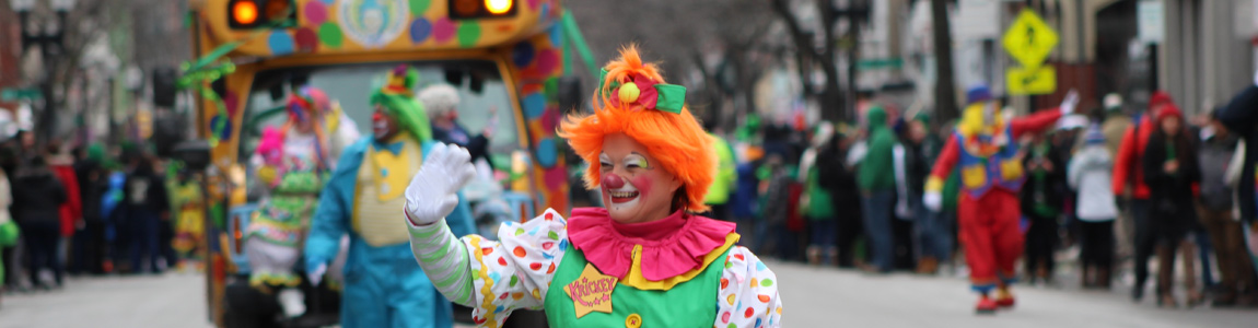 parade with clowns